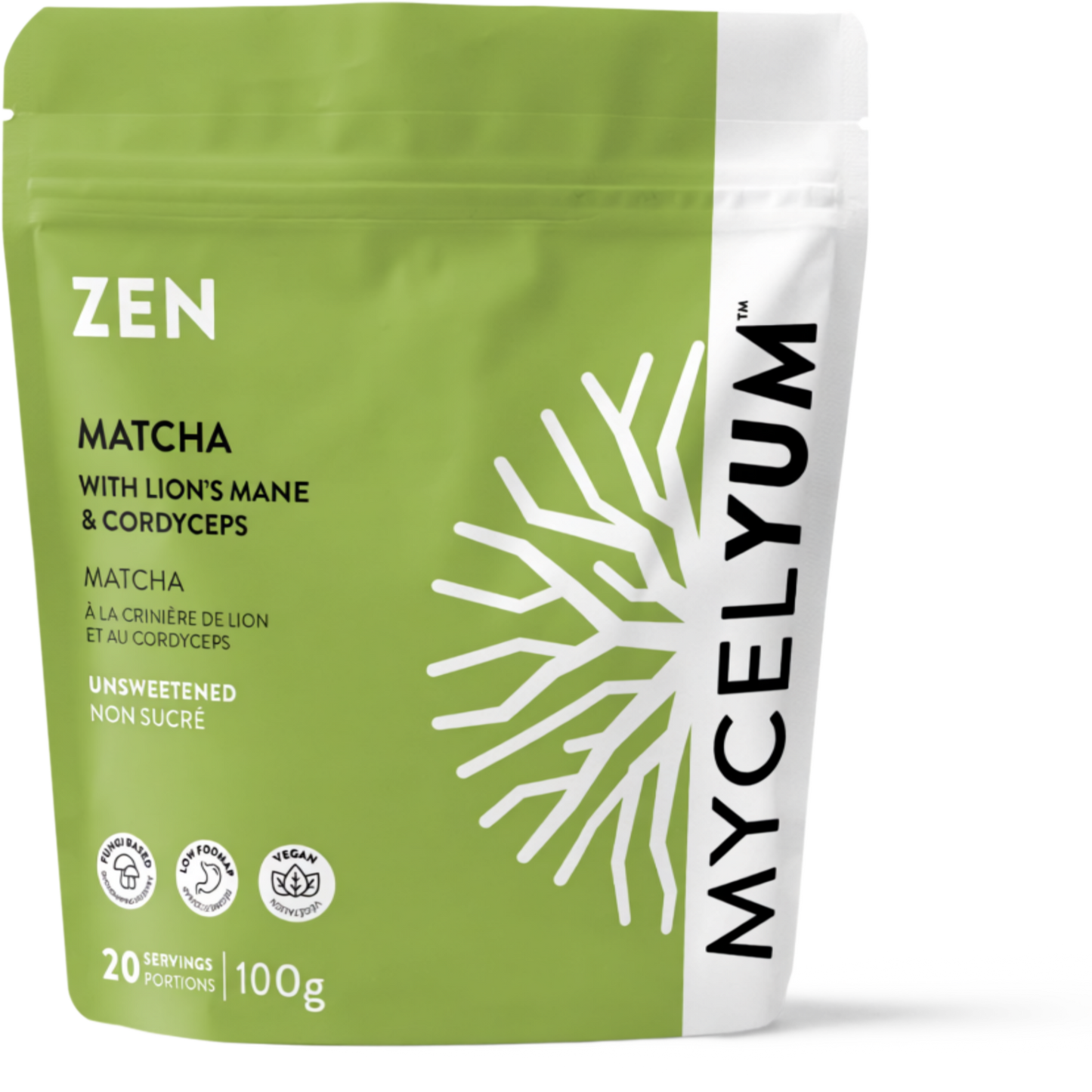 ZEN Matcha Latte Mix with Lion’s Mane & Cordyceps