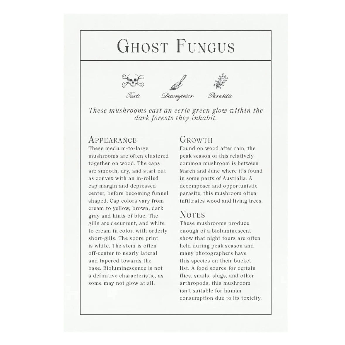 The Deck of Mushrooms: An illustrated field guide to fascinating fungi - Mycelyum Inc.